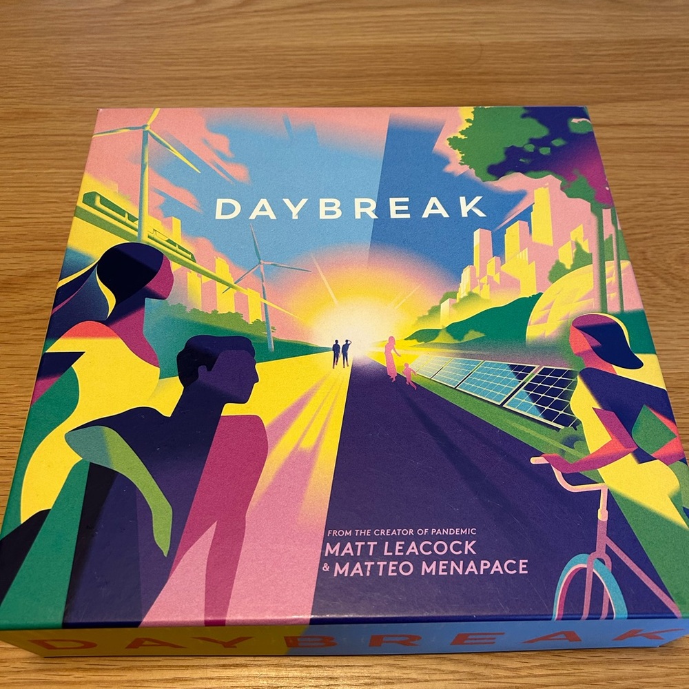 SOLD- Daybreak Boardgame brand new. From creators of Pandemic!